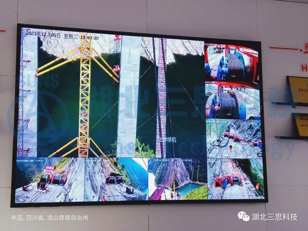 跨越678m，缆索式起重机智能吊装安全监控系统助力桥梁建设安全！